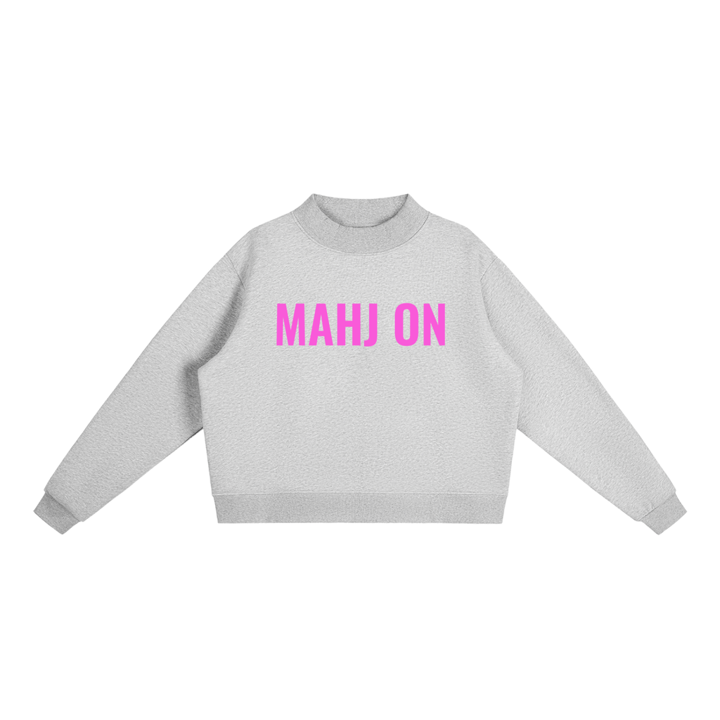 Essential Fleece Mock-Neck Crew Sweatshirt