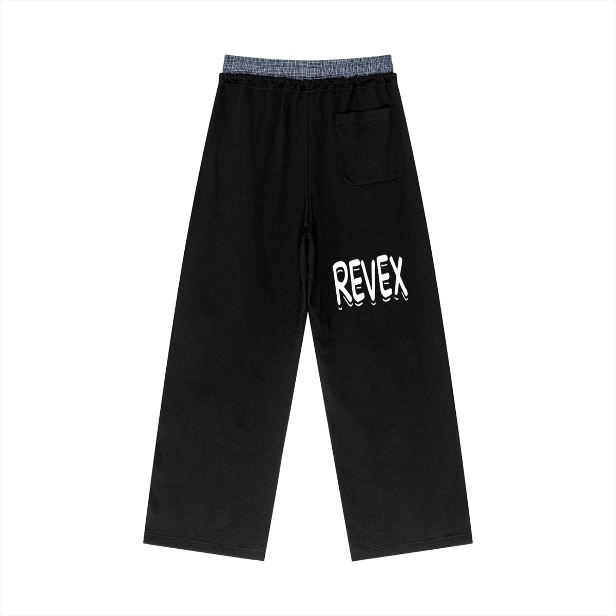 Plaid Contrast Waist Pants